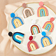 6 paires 6 couleurs boucles d'oreilles pendantes en argile polymère pour femmes(EJEW-AN0004-33)-7