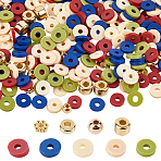DIY Beads Findings Kits, including Handmade Polymer Clay Beads, CCB Plastic Beads, Mixed Color, 4~6x1~4mm, Hole: 1.2~2mm, 3450pcs/set(DIY-SC0032-16A)
