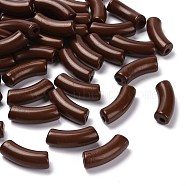 Opaque Acrylic Beads, Curved Tube, Coconut Brown, 34.5x13x11mm, Hole: 3.5mm(X1-SACR-S677-055)