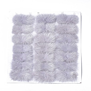 Faux Mink Fur Rectangle Decoration, Pom Pom Ball, for DIY Bowknot Hair Accessories Craft, Light Grey, 8~8.5x3.7~4cm(X-FIND-S320-01A-09)