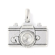 Tibetan Style Alloy Pendants, Cadmium Free & Nickel Free & Lead Free, Camera, Antique Silver, 22x20x4mm, Hole: 3mm(TIBEB-A8551-AS-FF)