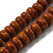 Dyed Synthetic Turquoise Beads Strands, Rondelle, Dark Orange, 8x5mm, Hole: 1mm, about 80pcs/strand, 15.75 inch(40cm)(G-B070-B01-01)