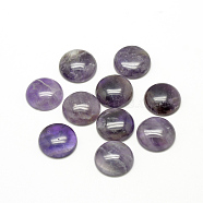 Natural Amethyst Cabochons, Half Round/Dome, 10x4~5mm(G-R416-10mm-30)