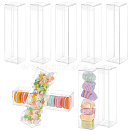 PVC Storage Boxes, Candy Gift Package Supplies, Rectangle, Clear, 5x5x20cm(CON-WH0086-087B)