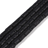 Natural Lava Rock Beads Strands, Column, 7.5~8.5x5~6mm, Hole: 1mm, about 45~46pcs/strand, 14.69~15.04 inch(37.3~38.2cm)(G-C128-A36-01)