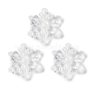 Transparent Acrylic Beads, Snowflake, Clear, 30.5x8mm, Hole: 1.6mm, about 216pcs/500g(TACR-U008-01B)