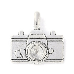 Tibetan Style Alloy Pendants, Cadmium Free & Nickel Free & Lead Free, Camera, Antique Silver, 22x20x4mm, Hole: 3mm(TIBEB-A8551-AS-FF)