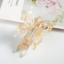 Butterfly PVC Claw Hair Clips, DIY Hair Accessories, Wheat, 108x64x56mm(WG34943-04)