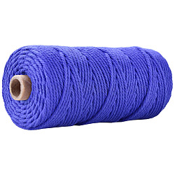 100M Cotton String Threads for Crafts Knitting Making, Mauve, 3mm, about 109.36 Yards(100m)/Roll(KNIT-YW0001-01E)