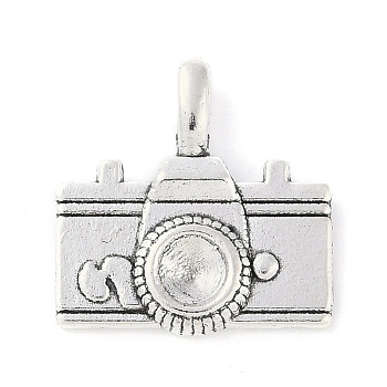 Tibetan Style Alloy Pendants, Cadmium Free & Nickel Free & Lead Free, Camera, Antique Silver, 22x20x4mm, Hole: 3mm