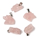 Natural Rose Quartz Pendants(G-B127-02P-05)-2