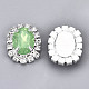 Resin Rhinestone Cabochons with Crystal Rhinestone and Brass Findings(RB-S066-22S)-4