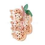 Cellulose Acetate(Resin) Claw Hair Clips, with Golden Iron Findings, Litchi, 80x45x53.5mm(PHAR-A014-03B)