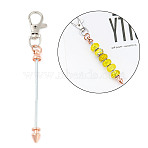 Alloy Beadable Pendant Decorations, Rose Gold, 12.2cm(KEYC-D288-01RG)