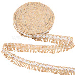 Linen Lace Trim, Linen Ribbon, Clothes Accessories, BurlyWood, 1 inch(25mm)(OCOR-WH20003-76A)