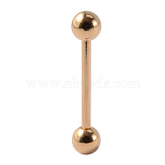 304 Stainless Steel Tongue Rings, Round, Gold, 16mm(WG3BE28-07)