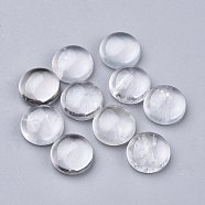 Natural Quartz Crystal Cabochons, Rock Crystal Cabochons, Half Round, 12x5~6mm(G-P393-R50-12MM-A)