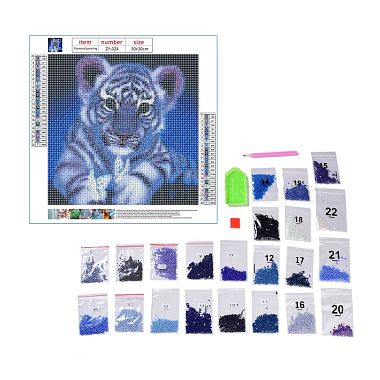 Diy 5d животные узор тигра холст алмазная живопись наборы(DIY-C021-05)-3