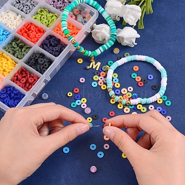 173.4g 17 Colors Handmade Polymer Clay Beads(CLAY-SZ0001-66)-6