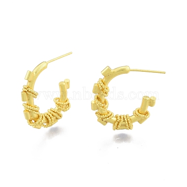 Boucles d'oreilles perlées avec anneau en laiton(EJEW-G322-16MG)-3