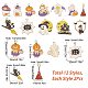24Pcs 12 Style Halloween Theme Alloy Enamel Pendants(ENAM-SC0003-35)-2