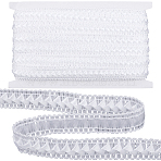 Polyester Centipede Braided Lace Ribbon, White, 3/4 inch(18mm)(OCOR-WH20012-25B)