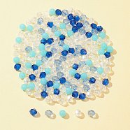 20G Transparent Acrylic Beads Sets, Faceted, Round, Mixed Color, 6mm, Hole: 1.3~1.5mm(TACR-FS0001-36)