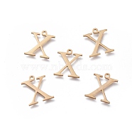 304 Stainless Steel Charms, Greek Alphabet, Golden, Letter.C, 14x12x1mm, Hole: 1.2mm(STAS-K215-20G)