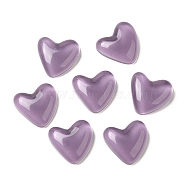 Translucent Resin Cabochons, Heart, Thistle, 24x25.5x8mm(CRES-M019-01E)