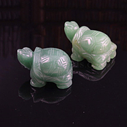 Natural Green Aventurine Carved Healing Tortoise Figurines, Reiki Stones Statues for Energy Balancing Meditation Therapy, 41.5x28.5x21mm(DJEW-PW0012-031A-02)
