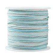 45M Segment Dyed Chinlon Thread, Chinese Knotting Cord, for Woven Bracelet Necklace Making, Pale Turquoise, 0.8mm, about 49.21 Yards(45m)/Roll(OCOR-CJC0003-02A)