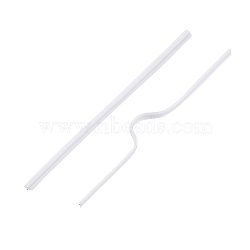 PE Nose Bridge Wire for Mouth Cover, with Galvanized Iron Wire Double Core Inside, DIY Flat Nose Clip Stips, DIY Disposable Mouth Cover Material, White, 10cm(3.93 inch), 5mm wide(X-AJEW-E034-60)