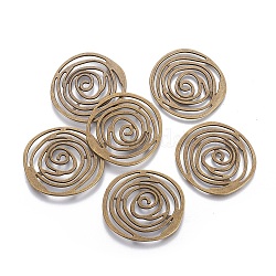 Tibetan Style Alloy Pendants, Lead Free and Cadmium Free, Flower, Antique Bronze Color, about 40mm long, 38mm wide, 2mm thick(X-EA13484Y-AB)