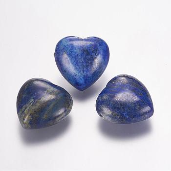 Natural Lapis Lazuli Beads, Heart, 13x25x25mm, Hole: 2mm