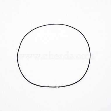 2mm Black 304 Stainless Steel Necklaces