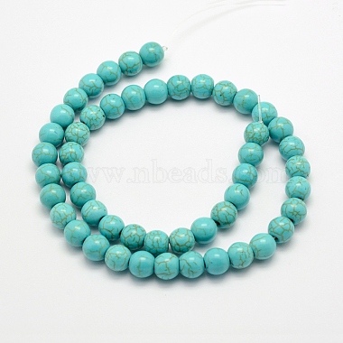 Chapelets de perles en turquoise synthétique(X-TURQ-F007-01B-4mm)-3