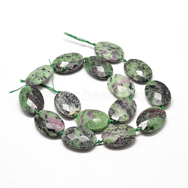 Natural Ruby in Zoisite Beads Strands(G-P071-70)-2