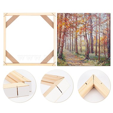 Kit de cadre de toile en bois massif bricolage(DIY-BC0003-11B)-4