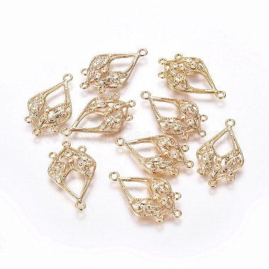 Real Gold Plated Teardrop Brass Links