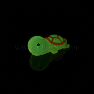 Luminous Translucent Resin Sea Animal Cabochons, Little Turtle, Light Salmon, 23x13x8.5mm(RESI-D055-01C)