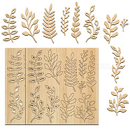 Wood Shaving Boards, Wood Craft Supplies, Leaf, 15.2x14.5x0.2cm, 2pcs/set(DIY-WH0548-010)