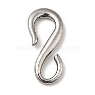 Tibetan Style 304 Stainless Steel S Hook Clasps, for Bracelets Making, Antique Silver, 29x13x3mm(STAS-G278-44AS)
