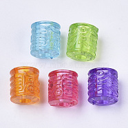 Transparent Acrylic Beads, Dyed, Column, Mixed Color, 9.5x9mm, Hole: 3mm(X-TACR-T015-033)