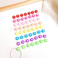 Imitation Jelly Style Acrylic Beads, Bead in Bead, Flower, Mixed Color, 12.5x12.7x6.1mm, Hole: 3mm, about 890pcs/500g(OACR-L016-14)