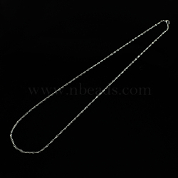 304 Stainless Steel Singapore Chain Necklaces, Water Wave Chain Necklaces, with Lobster Clasps, Stainless Steel Color, 21.2 inch(53.8cm)(X-STAS-S029-06)