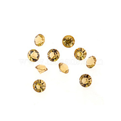 Glass Rhinestone Cabochons, DIY Accessories for Jewelry Pendant Making, Birthstone Color Style Rhinestone, Diamond Shape, Topaz, 4mm, 20pcs/bag(GLAA-TAC0005-4mm-11)