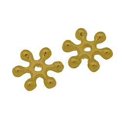 Zinc Alloy Beads Spacers, with One Hole, Snowflake, Cadmium Free & Nickel Free & Lead Free, Antique Golden, 8.5x2.5mm, Hole: 1.5mm(X-PALLOY-Q062-AG-NF)