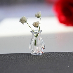 Glass Vase Ornaments, Micro Landscape Home Dollhouse Accessories, Pretending Prop Decorations, Clear, 22x18mm(PW-WG60446-07)