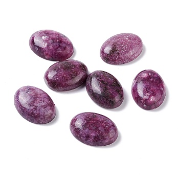 Natural Lepidolite/Purple Mica Stone Cabochons, Oval, 25x18x7.5mm