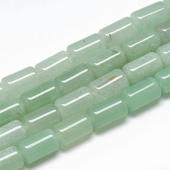 Natural Green Aventurine Bead Strands, Column, 10~11x6mm, Hole: 1mm, about 40pcs/strand, 15.7 inch